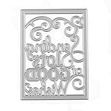 Mikey Store Metal Cutting Dies Stencil DIY Scrapbooking Embossing Album Paper Craft (A)