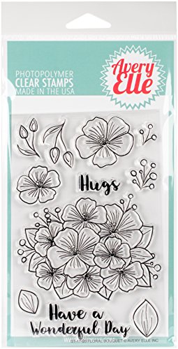 Avery elle st-17-20 clear stamp set 4"x6"-floral bouquet