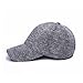 JOOWEN Unisex Knitted Textured Baseball Cap Soft Adjustable Solid Hat (Grey)