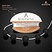 BEADNOVA Black Lava Beads Natural Crystal Beads Stone Gemstone Round Loose Energy Healing with Crystal Stretch Cord for Jewelry Making (10mm, 32-34pcs)