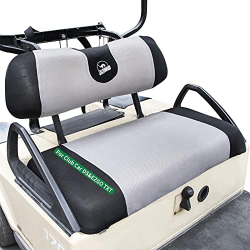 CLUBRALLY Golf Cart Seat Cover Set Fit for Club Car, EZGO, Yamaha, Breathable Air Bench Seat Covers Keep The Seats Cool in The Summer Heat Washable Polyester Mesh Cloth with Logo-Small CLUBRALLY Golf Cart Seat Cover Set Fit for Club Car, EZGO, Yamaha, Breathable Air Bench Seat Covers Keep The Seats Cool in The Summer Heat Washable Polyester Mesh Cloth with Logo-Small