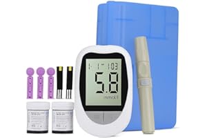Canadian Home Healthcare Blood Glucose Monitor with 100 Lancets, 100 Strips, Travel Case - Home Testing Kit Safe for Kids and
