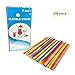 Flexible Straws of 200 pieces, Kinsky Colorful Disposable Extra Long Bendable Plastic Drinking Straws