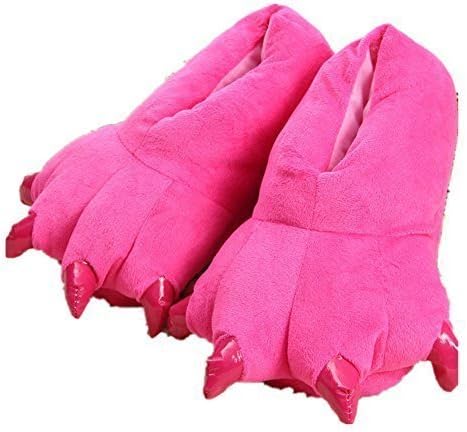 JapsomUnisex Cozy Flannel House Monster Slippers Halloween Animal Costume Paw Claw Shoes