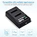 Powerextra Dual Battery Charger with USB LCD Display for Canon NB-13L Battery