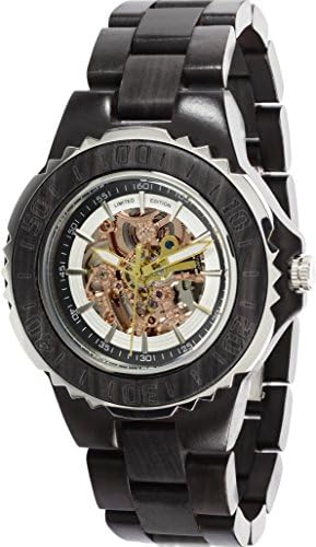 Classy Automatic Mechanical 100% Black Wooden Watches For Men Gift Ideas