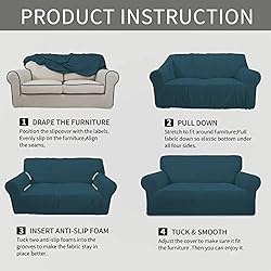 Easy-Going Stretch 4 Seater Sofa Slipcover 1-Piece