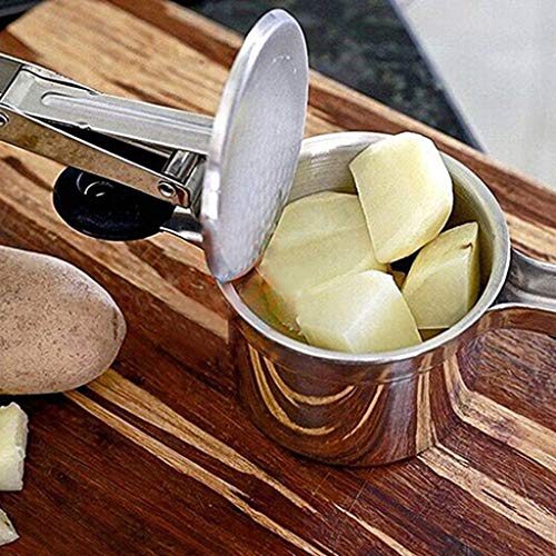 image for Kidirt Silicone Handle Potato Mud Press Machine, Stainless Steel Fruit