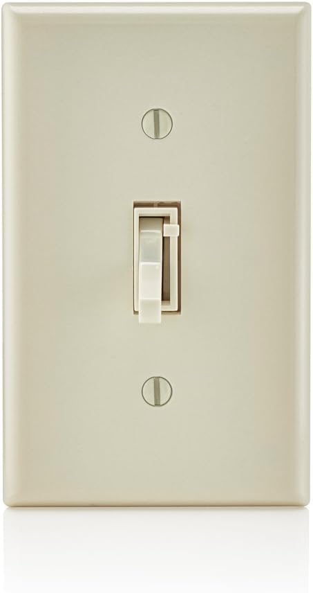 Leviton TSL06-1LW Toggle Slide Universal Dimmer, 300W Dimmable LED & CFL, 600W Incandescent & Halogen For Single Pole Or 3-Way, with Locator Light, White, 1 Pack - - 
