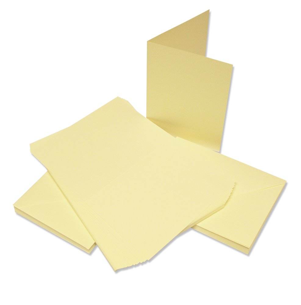 Craft UK 291 5 x 7 inch Card and Envelope pack of 50 - Ivory