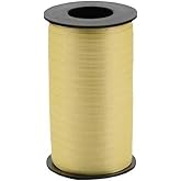 Berwick 1 610 Offray Splendorette Crimped Curling Ribbon, 3/16" W X 500 yd, Pastel Yellow