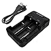 SOAIY 1000mA Fast USB Powered AA AAA 18650 Battery Charger, Portable Battery Charger for A/AA/AAA Li-Ion NiMH Battery, Travel Battery Charger for 1.2V and 3.7V Rechargeable Battery