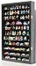 Display Case Wall Curio Cabinet for Building Toys Minifigures Miniature Figures (Black Finish) Living Room