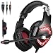 ONIKUMA Gaming Headset PC PS4 Headset for PS4, PC, Xbox One Controller, Mac, Nintendo Switch 【50mm Driver】【7.1 Surround Sound】Over-Ear Gaming Headphones with Microphone, Soft Memory Earcup & LED Light primary