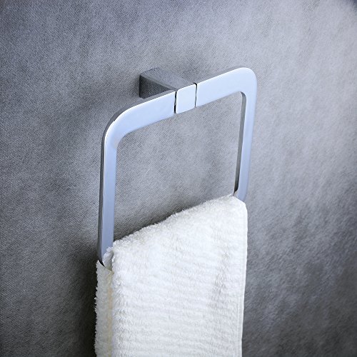 Beelee Chrome Bathroom Accessories Set, Wall Mounted Towel Bar Holder Bath Hardware Accessory Set