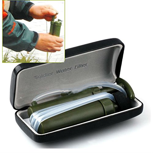 Portable Army Soldier Water Filter Purifier Hiking Camping