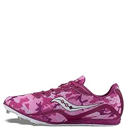 Saucony Women's Vendetta Track Shoe, Pink/White, 10