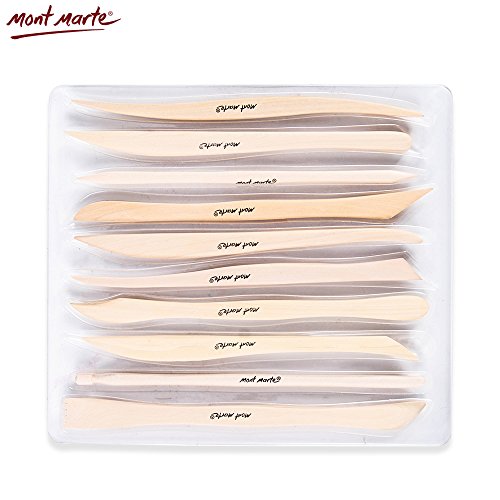 Mont Marte Mini Modelling Tools Boxwood 10pce - 3pack