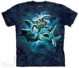 Sea Turtle Collage The Mountain Adult T-Shirt XL