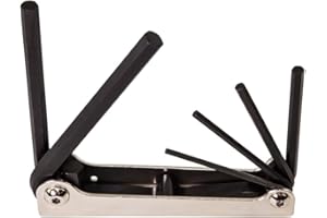 Klein 70580 5-1/4-Inch Folding Metric Hex-Key Set with 5 Metric Sizes