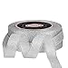 VATIN Glitter Metallic Silver Ribbon 5/8 inches Wide Sparkly Fabric Ribbon for Gift Crafters Sewing Wedding Party Brithday Wrap Card Making Hair Bows Floral Projects 25 Yards/Roll x 2 Rolls