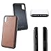 Wilken Wallet Case with Detachable Magnetic Phone Case Compatible with iPhone XR | Compatible with MagSafe & Wireless Charging | Top Grain Leather | Custom Metal Buttons (XR, Brown)