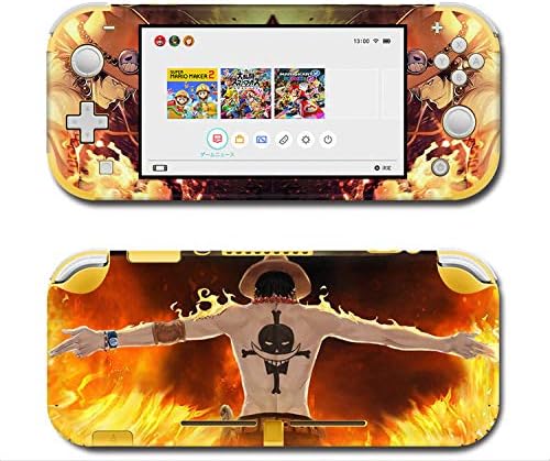 Amazon Co Jp Alvhntr ビニールスキンデカールステッカー 任天堂スイッチライト用 アニメプロテクターラップカバー 保護フェイスプレート フルセット コンソール ジョイコンドック Portgas D Ace 16 Electronics Cameras