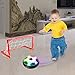 MONILON Kids Toys, Hover Soccer Ball Goal Set [2 Gates], Air Power Football Toys Kids Boys Girls Ages 3 4 5 6 7 8 9 + Years Old Indoor Outdoor Sport Games LED Lights Kids Gifts