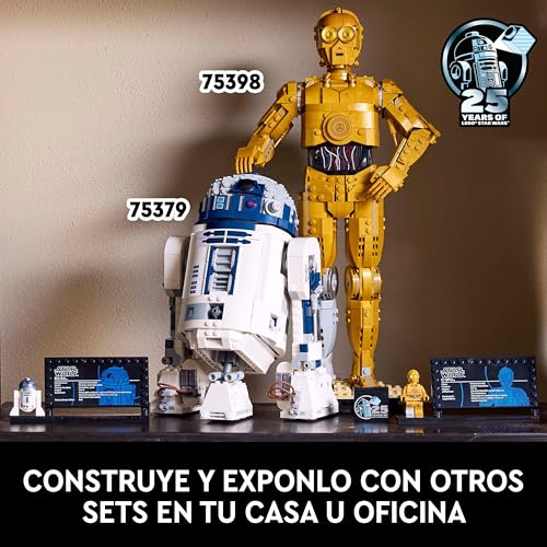 Star Wars 75398 C-3PO Figura de Droide - Kit de Maquetas para Adultos de Colección - Base, Placa Informativa y Minifigura - Regalo para Hombres y Mujeres Fans de la Saga