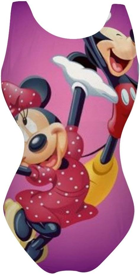 Mickey Mouse and Minnie Happy Dance Adult One Piece Swimsuit for Women Pools Beach and Sandy Beach