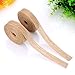 Pangda 2 Rolls Natural Burlap Fabric Ribbon Wedding Events DIY Craft Brown Rustic Ribbon for Floral Garland Scrapbook Wrapping Home Decor, 10 Meters Each Roll