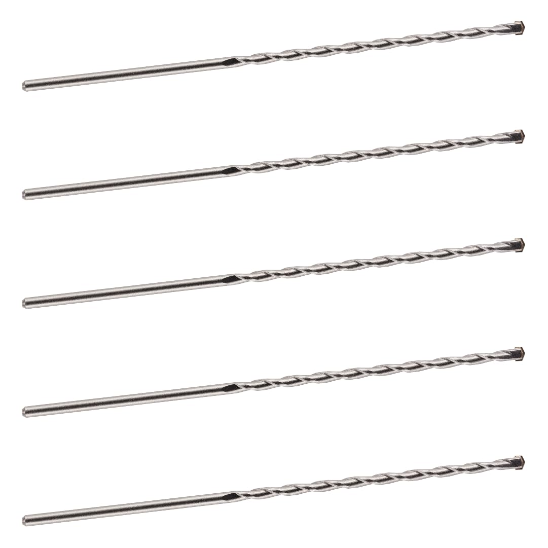 8mm x 300mm TCT Tipped Masonry Drill Bits (Pack Of 5) For Concrete Brick Porcelain Ceramic Tile Plastic Wood