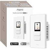 Aqara Touchscreen Switch S100 US, Matter Hub Required, 8 Wireless Buttons | LCD Smart Light Switch Native Matter Over Wi-Fi, Built-in Thread Border Router, Works with Apple Home Alexa Google Home