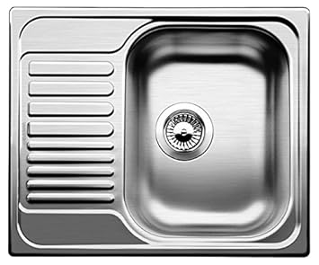 Blanco Tipo 45 S Mini Edelstahl-Spüle, Becken reversibel für 45 cm Unterschrank, Bürstfinish, silber, 516053