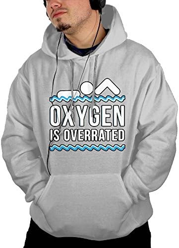 QU YDJ ICE Oxygen Is Overrated Men's Active Fashion Hoodie Sweatshirts With Big Pocket Navy