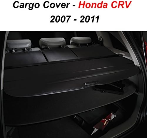 Honda CRV Black Retractable Tonneau Cargo Cover for 2007- 2011 by Racing 1 (Black)