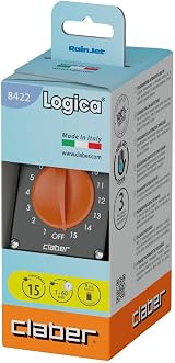 Claber 8422 Aquauno Logic Programmer Automatic 15 Presets Black Orange view 3
