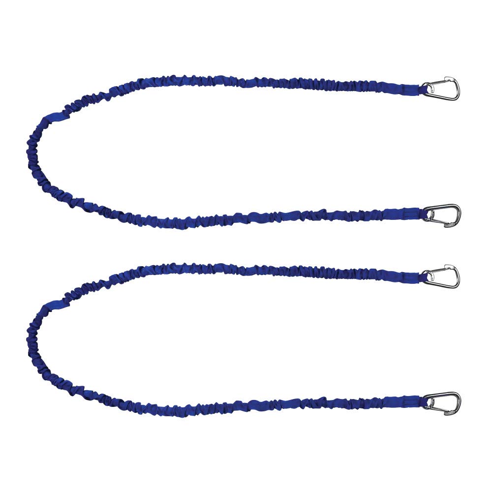 Extreme Max 3006.2915 BoatTector High-Strength Line Snubber & Storage Bungee, Value 2-Pack - 60" with Medium Hooks, Blue
