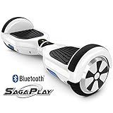 SagaPlay F1 Pro Self Balancing Scooter Motorized 2 Wheel Self Hover Balance Board (White, Bluetooth Speaker Enable) [CSA/UL2272 Certified] All-Terrain Tires Transporter for Kid and Adults [Model: F1]