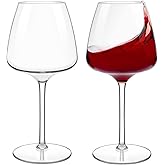 MICHLEY Floating Wine Glasses for Pool Unbreakable Tritan Plastic Red Wine Glasses with Stem Poolside Floating Cups 20.5 OZ, Dishwasher Safe, Set of 2