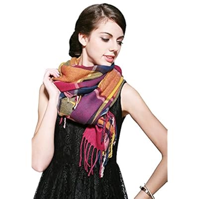 Loritta Womens Scarf Fashion Long Plaid Shawls Wraps Big Grid Winter Warm Lattice Large Scarves Gifts Loritta Womens Scarf Fashion Long Plaid Shawls Wraps Big Grid Winter Warm Lattice Large Scarves Gifts