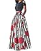 Ofenbuy Women's African Print Maxi Dress A-Line Tunic Floral Dress Suits