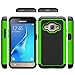 J1 2016 Case, Galaxy Amp 2 Case, Galaxy Express 3 Case, NOKEA [Shock Absorption] Hybrid Armor Defender Protective Case Cover for Samsung Galaxy J1 2016 / Amp 2 / Express 3 (Green)