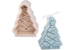 Tone Fun Cross Christmas Tree Shape Candle Silicone Molds for Making Candle, Resin, Aromatherapy Candles, Handmade Wax Soap, Home Decor, Craft