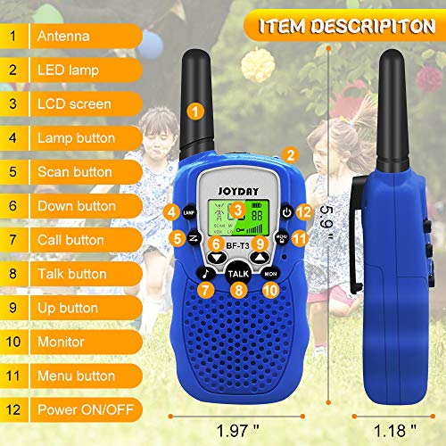 Walkie Talkies for Kids, 2 Pack Kid Walkie Talkies, 22 Channels 2 Way Radio, Best Gifts Toys with Fl - //coolthings.us