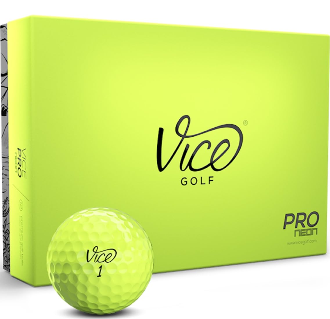 Vice Pro Golf Balls, Lime, 1 dozen