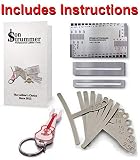 Son Strummer Set of 13 Premium Luthier Tools - Tool kit includes 9 Understring Radius Gauge, 1 Pin Puller, 1 String Action Gauge Ruler, 2 Fingerboard Fret Protector Guards for Guitar Bass Setup