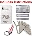 Son Strummer Set of 13 Premium Luthier Tools - Tool kit includes 9 Understring Radius Gauge, 1 Pin Puller, 1 String Action Gauge Ruler, 2 Fingerboard Fret Protector Guards for Guitar Bass Setup