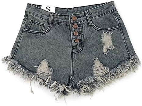 Wxian Women's Rough Selvedge Denim Jeans Shorts Mini Hot