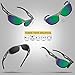 RIVBOS Polarized Sports Sunglasses Driving Sun Glasses Shades for Men Women Tr90 Frame for Cycling Fishing Running RB831 Transparent Grey Frame/Green Lens